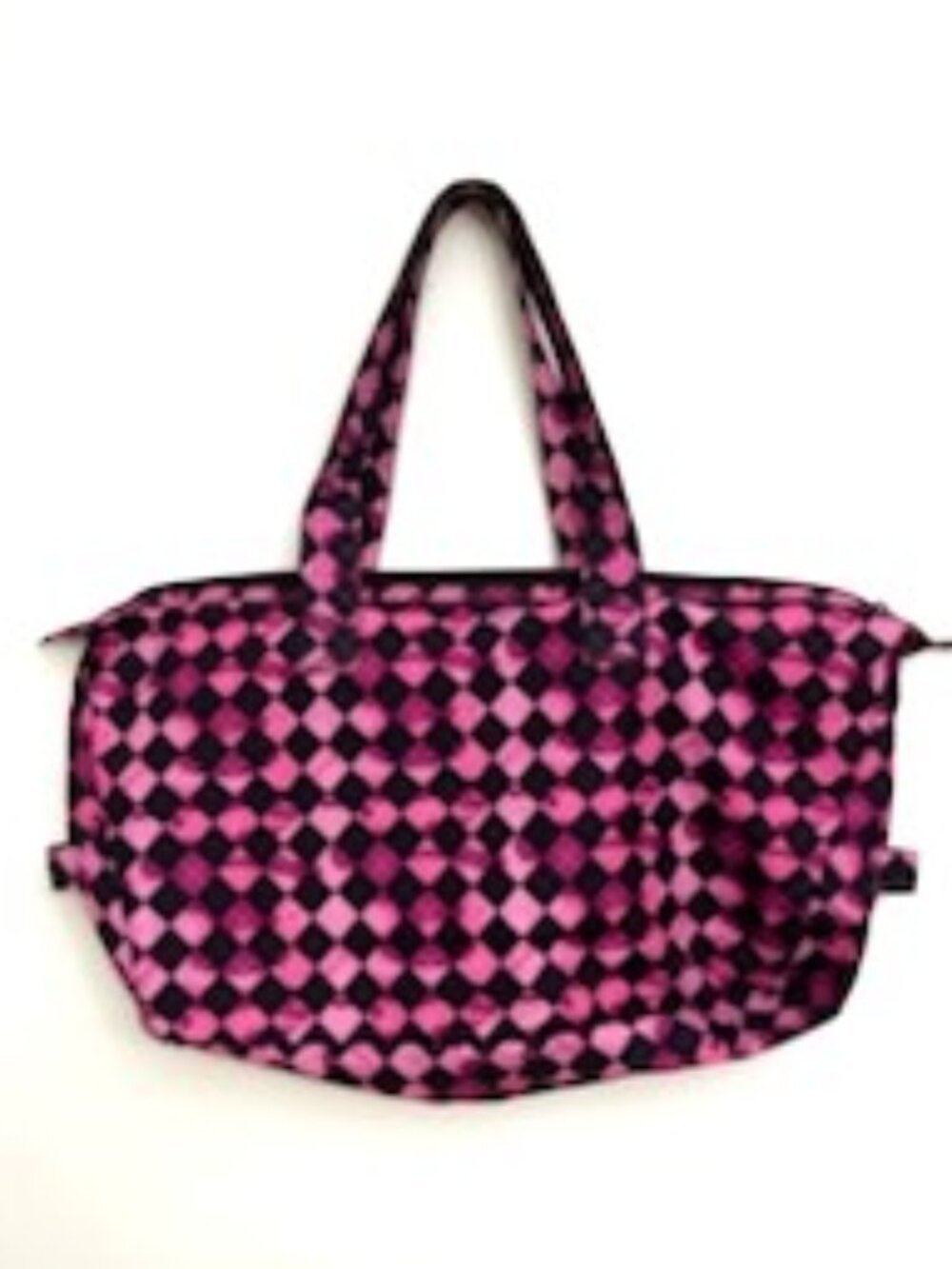 Nike‎ Tote Bag & Mini Bag Pink & Black Argyle Gym Bag Travel Weekender